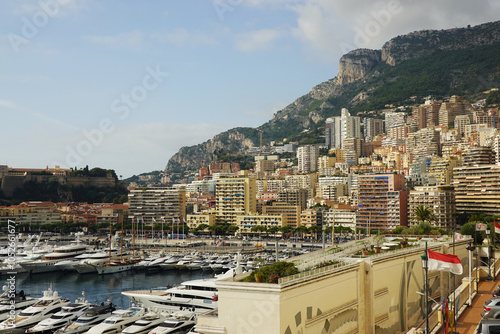 The marina and panorama of skyscrapers in Monaco