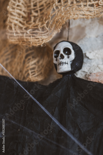 wall skull decoration, decorazione scheletro da parete