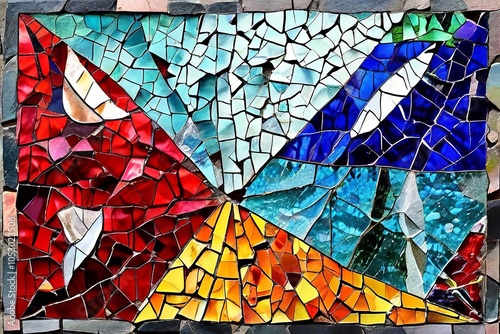 broken screen mosaic mosaic created using shards of broken scree