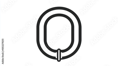 Minimalist horseshoe magnet icon, symbolizing magnetic attraction.