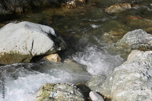 Stream flowing among stones