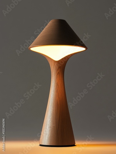 Contemporary Wooden Table Lamp with Unique Design