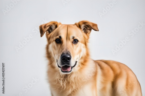 Chinook dog on white background, AI Generated