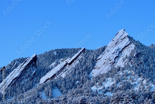 snow covered mountains