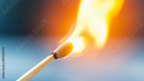 A match ignites, setting off a vibrant chain reaction as flames flicker and dance in a captivating spectacle