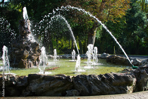 una fuente del Parque San Francisco, Oviedo, Asturias, España, Spain