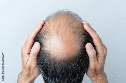 In males, balding is caused by genes and male sex hormones. It usually occurs in the form of a receding hairline and crown thinning.