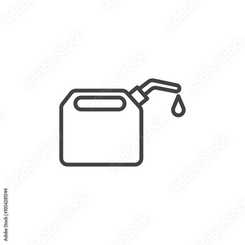 Oil can icon Symbol mark in filled style