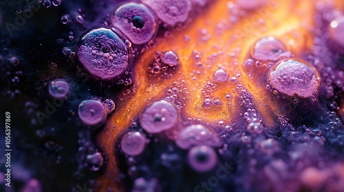 Abstract Macro Photography of Bubbles in Water