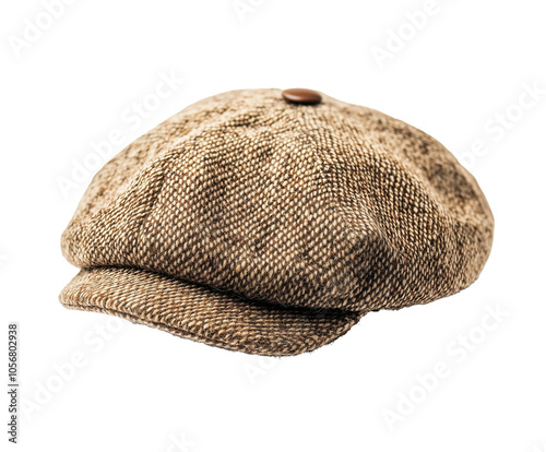 Newsboy cap isolated on transparent or white background