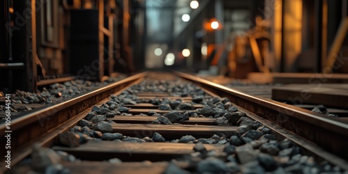 Intricate Railway Tracks Close-Up