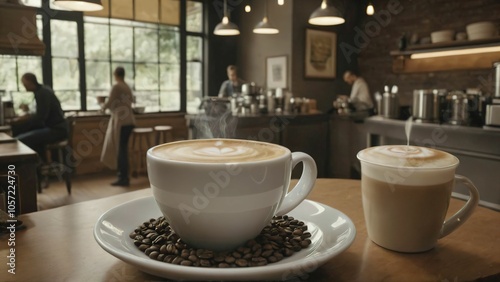 Coffee shop ad campaign highlighting sustainable practices