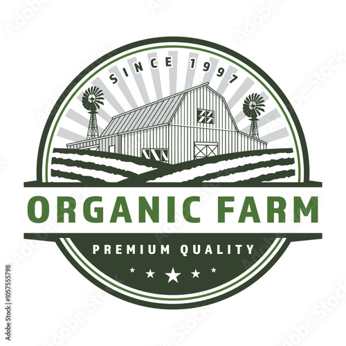 Organic farm emblem