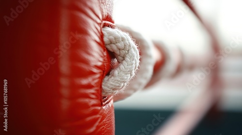 Close-Up of a Boxing Ring Rope