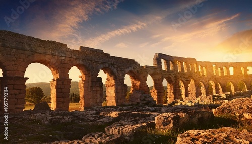 Ruina de un antiguo acueducto romano