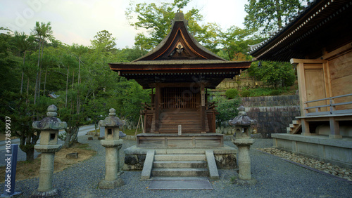 Small, beautiful, old Japanese shrine