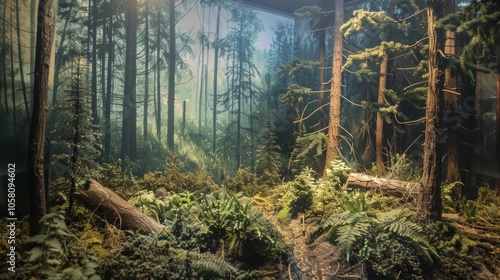 Visitors can also learn about the role of forests in regulating climate through a diorama exhibit.