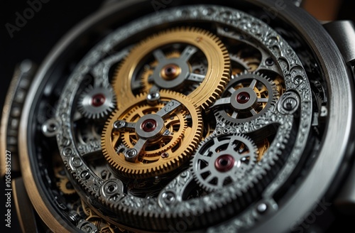 watch mechanism close up