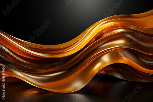 New Year Abstract shiny color gold wave design element. 