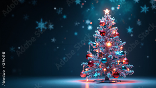 Innovative AI-Generated Electronic Christmas Tree: Futuristic Holiday Decor for Tech-Savvy Marketing Campaigns