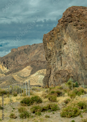 Piedra parada rock formation, chubut province, argentina