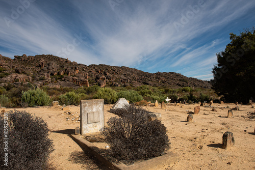 An old graveyard with unmarked graves in the Cederberg in South Africa