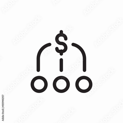 money hierarchy icon sign vector