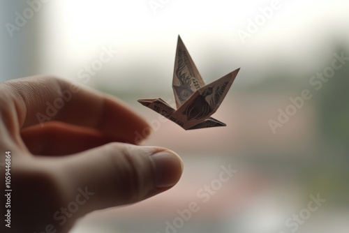 A person holding a small origaal bird - Animals