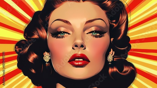 Retro-style poster of a glamorous Hollywood starlet