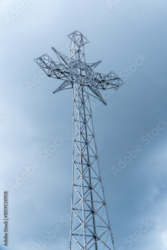 The whole cross on top of Mt. Giewont