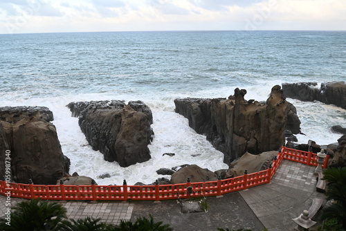 鵜戸神宮から望む日南海岸の風景