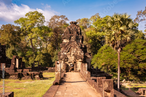 Angkor ancient temple ruins in Cambodia