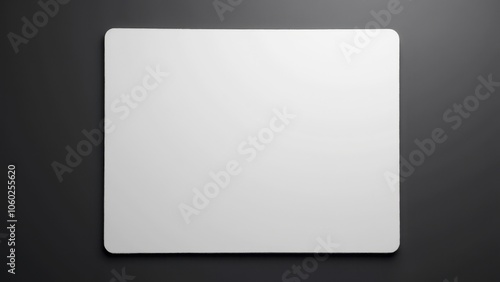 Realistic mousepad mockup on dark gray, featuring blank surface ready for design.