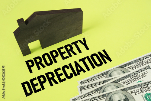 Property depreciation is shown as business and financial concept