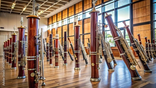 Bioengineered musical instruments with living bassoons, wide-angle