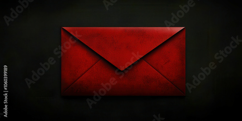 A red envelope with a black background