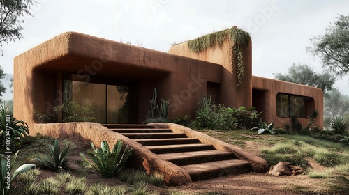 A house made by dirt earth, housing building materials, primitive, stable