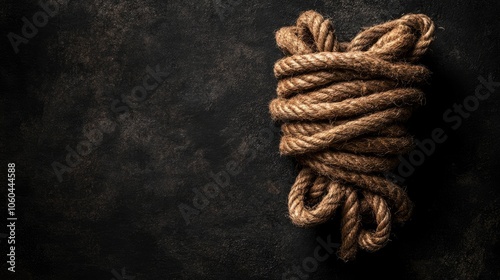 Twisted Rope on Dark Background