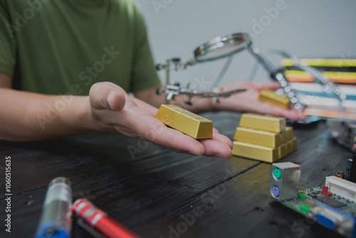 Extracting gold from computers involves recovering precious metals from electronic components. This process includes dismantling devices, collecting circuit boards