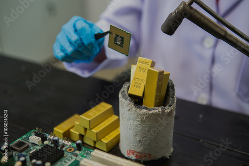 Extracting gold from computers involves recovering precious metals from electronic components. This process includes dismantling devices, collecting circuit boards