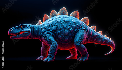 ankylosaurus dinosaur , isolated background isolated with white highlights, png