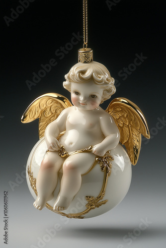 figurine ange en porcelaine, religion, croyances, décoration de noël, fête, hiver, tradition, traditionnel, cadeaux