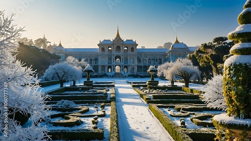 Winter Morning in Palace Garden