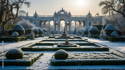 Winter Morning in Palace Garden