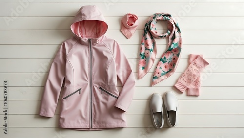 Spring Outfit with Light Pink Jacket