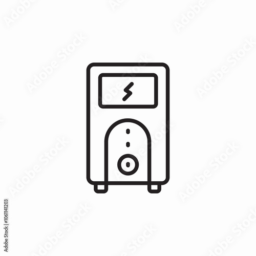 voltmeter device icon sign vector