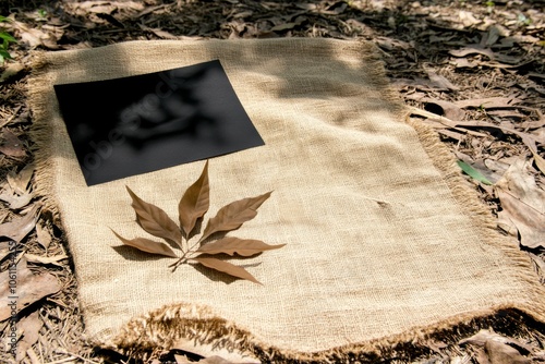 A piece of cloth with a leaf on it - Concepts