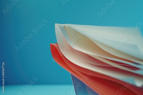 A stack of papers sitting on a table, great for office or workspace scenes