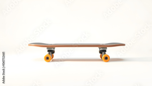 Studio shot of a mini skateboard isolated with white shades, png