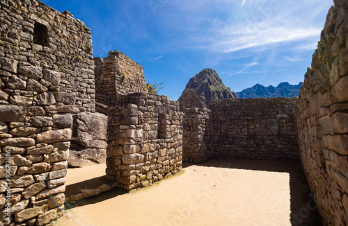 Muros de piedram de la ciudadela de machu pichu